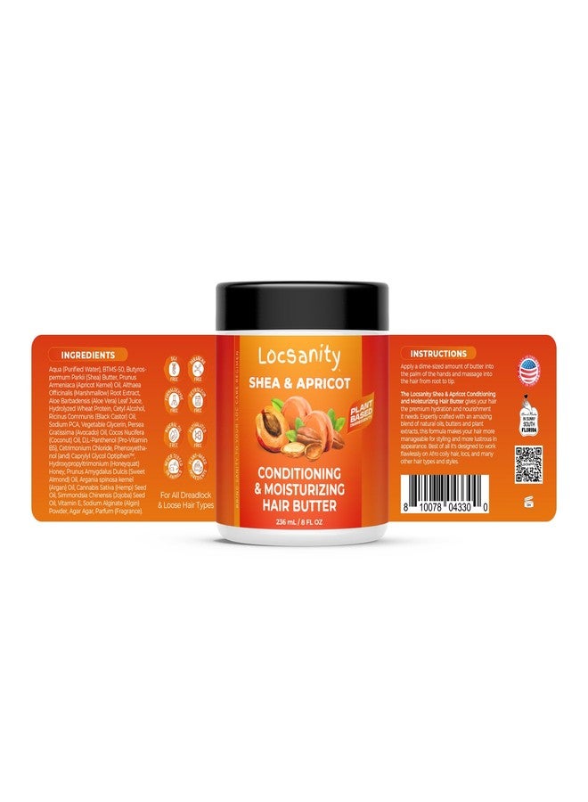 Locsanity Shea & Apricot Loose, Natural, Conditioning and Moisturizing Hair Butter - Strength & Growth Formula LOC (Leave in, Oil, Cream) - Image 4